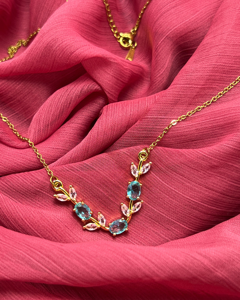 Luxury Tulip Crystal Necklace for Women | Premium Zircon Pendant Necklace