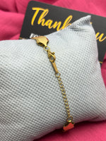 Premium Crystal Tennis Gold Plated Finish Bracelet for Women